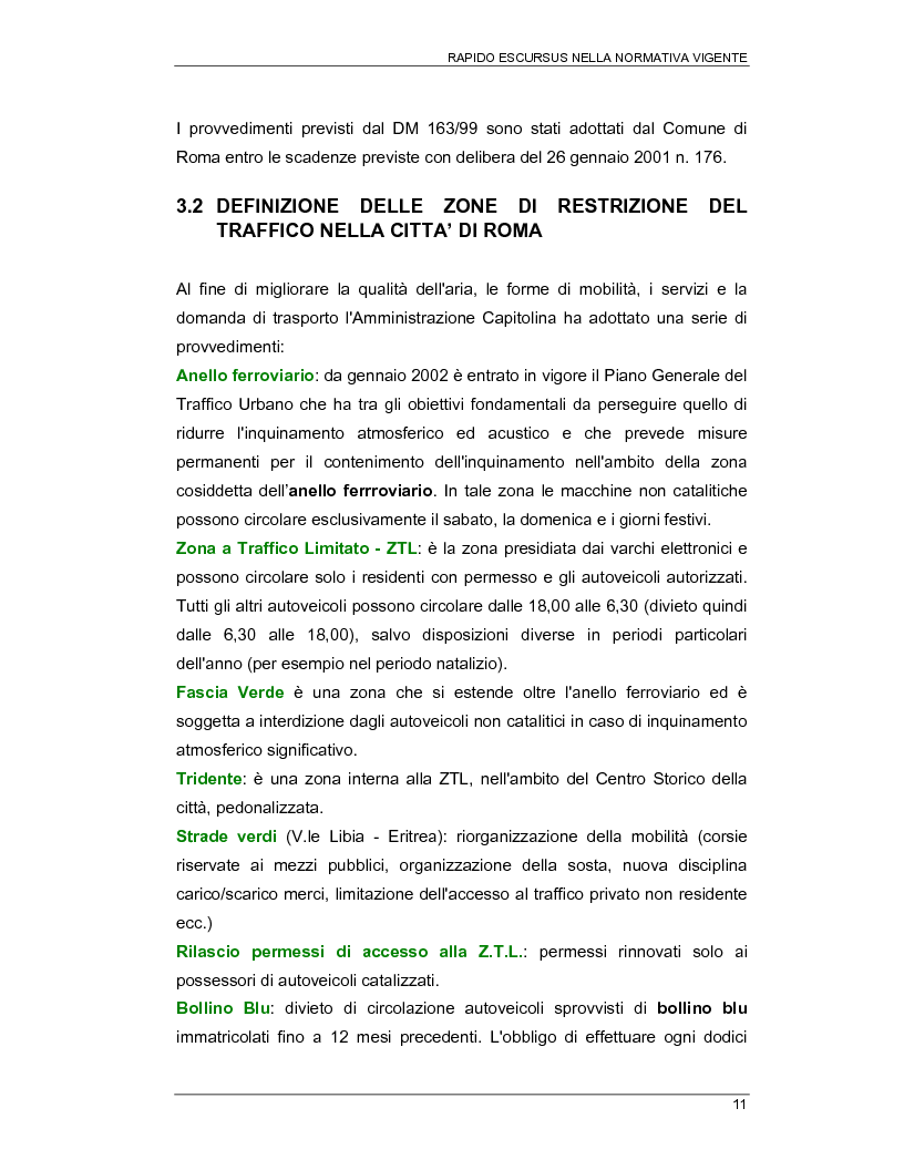 Anteprima della tesi: Interventi per la riduzione della propagazione degli inquinanti derivanti da trasporto pubblico nel IX municipio di Roma, Pagina 11