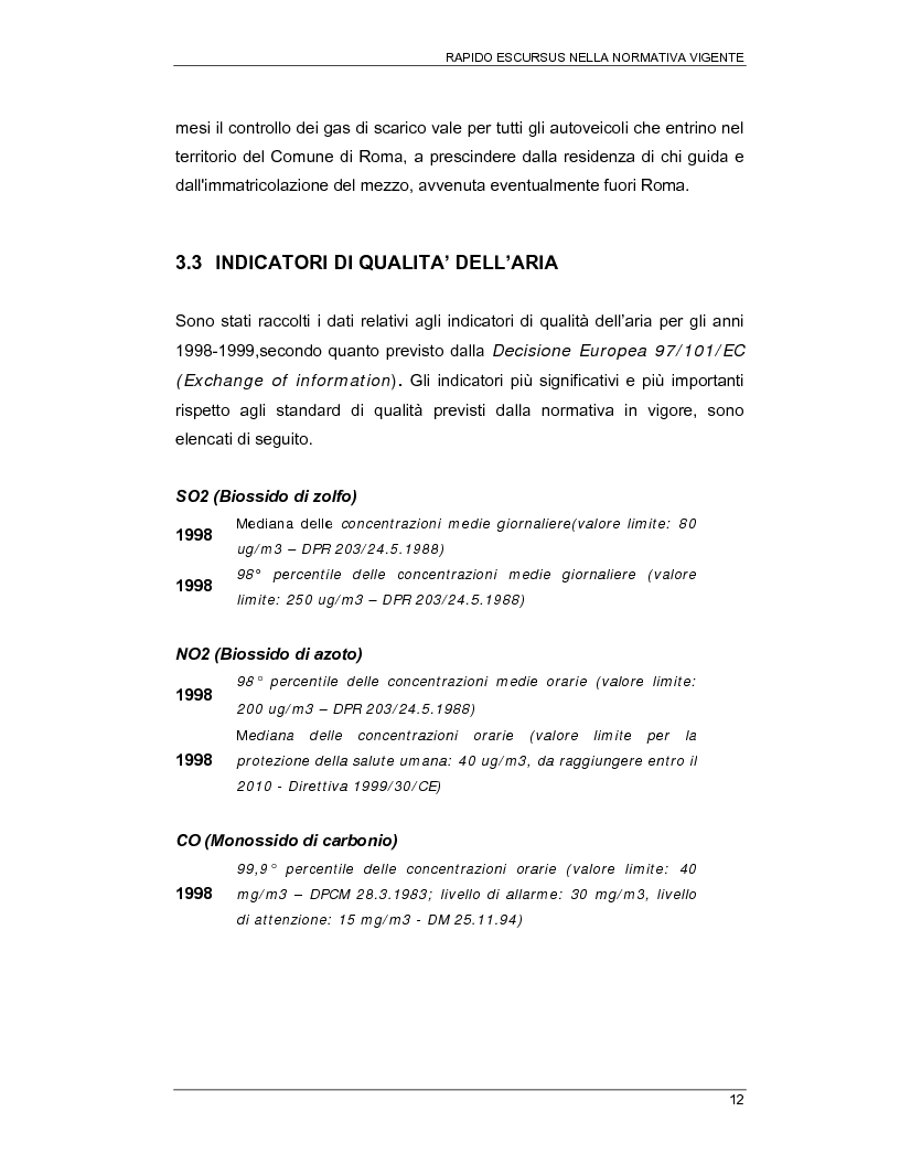 Anteprima della tesi: Interventi per la riduzione della propagazione degli inquinanti derivanti da trasporto pubblico nel IX municipio di Roma, Pagina 12
