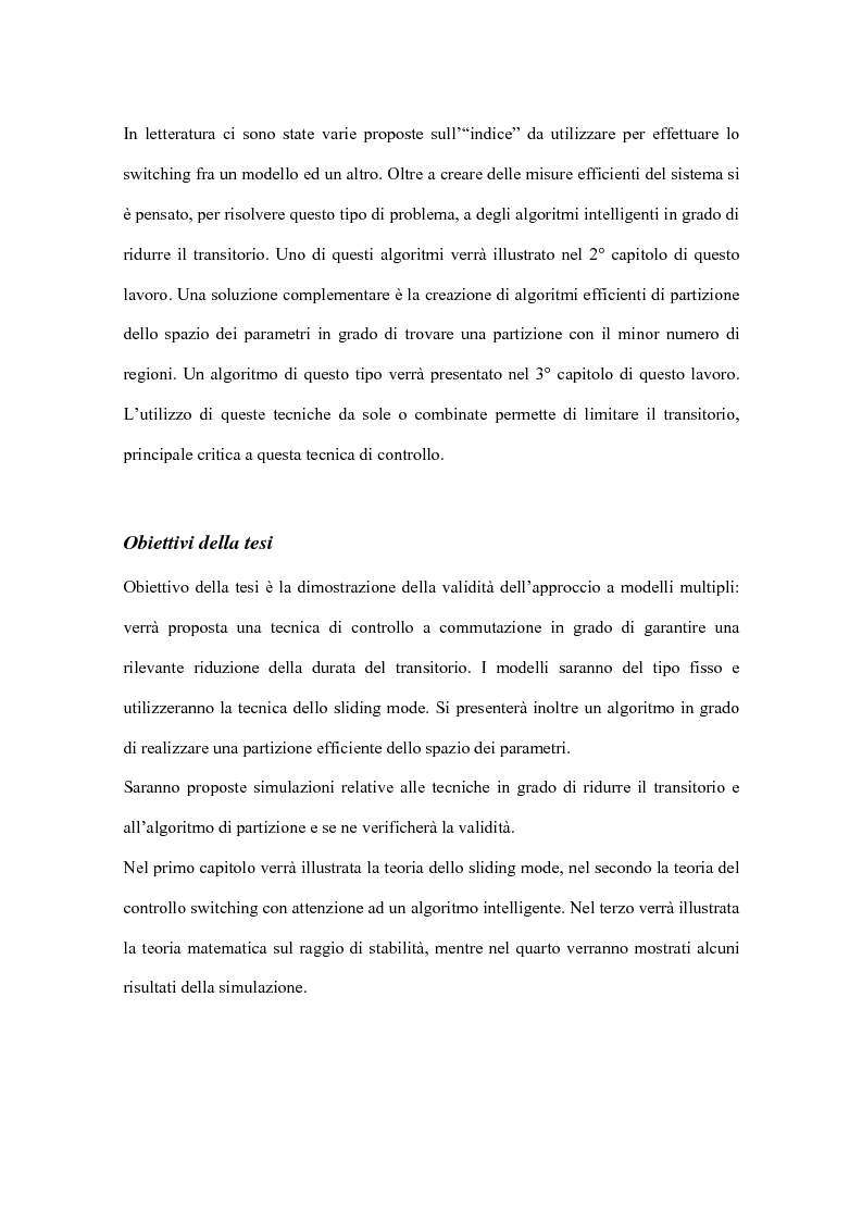 Anteprima della tesi: Controllo a commutazione con retroazione dall'uscita di processi incerti, Pagina 5