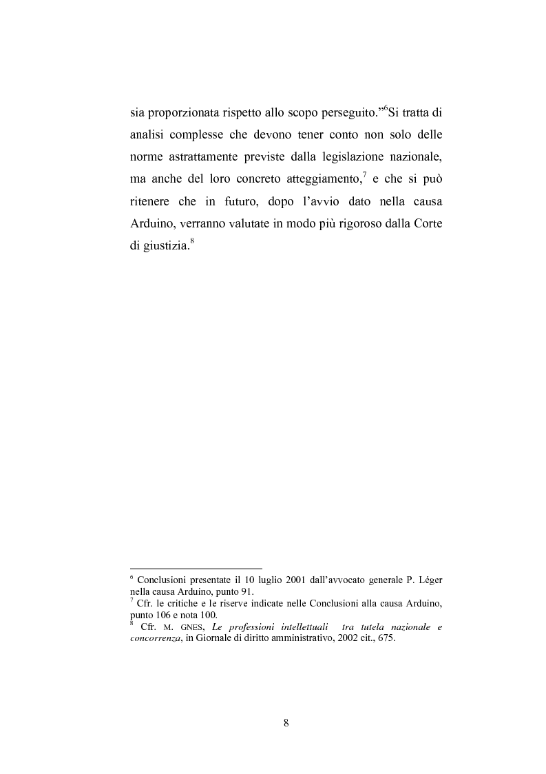 Anteprima della tesi: Il professionista intellettuale e la legge antitrust 287/90, Pagina 8