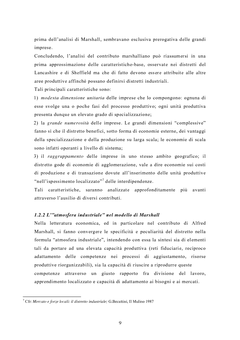 Anteprima della tesi: Il contributo dei distretti industriali nello sviluppo economico italiano. Il caso del distretto tessile di Prato, Pagina 12