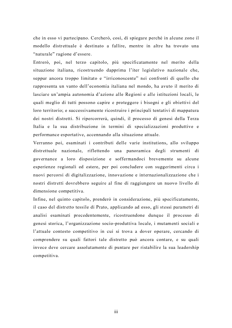 Anteprima della tesi: Il contributo dei distretti industriali nello sviluppo economico italiano. Il caso del distretto tessile di Prato, Pagina 3