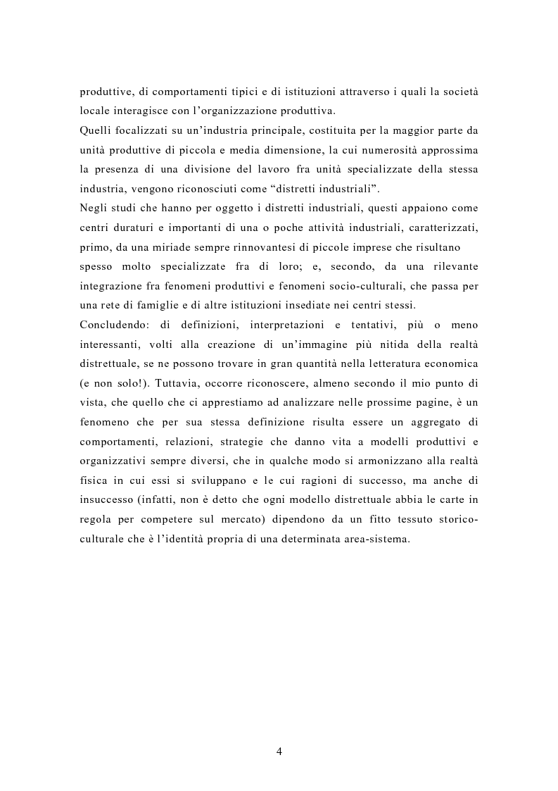 Anteprima della tesi: Il contributo dei distretti industriali nello sviluppo economico italiano. Il caso del distretto tessile di Prato, Pagina 7
