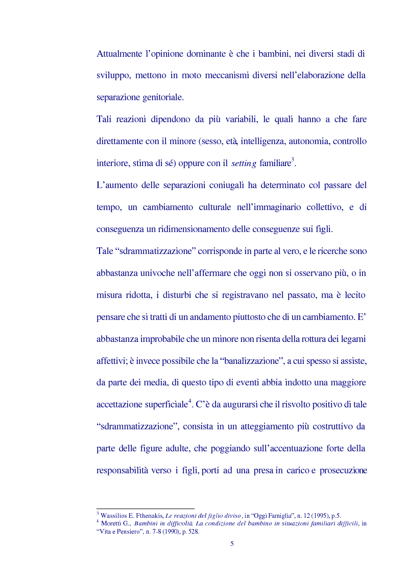 Anteprima della tesi: Orfani per legge: ricerca sui figli di genitori separati a Pescara, Pagina 2