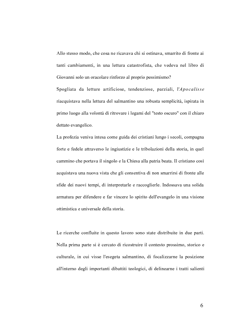 Anteprima della tesi: La verità della profezia. Francisco de Ribera (1537-1591) commentatore dell'Apocalisse a Salamanca, Pagina 6