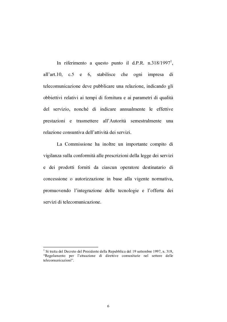 Anteprima della tesi: Le competenze dell'Autorità per le garanzie nelle comunicazioni in materia di accordi di interconnessione, Pagina 4
