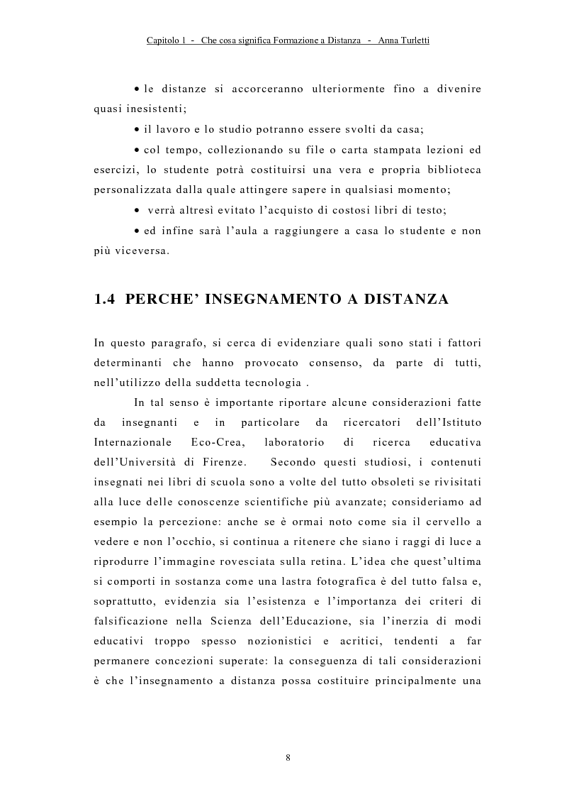Anteprima della tesi: La formazione a distanza tramite Internet, Pagina 11