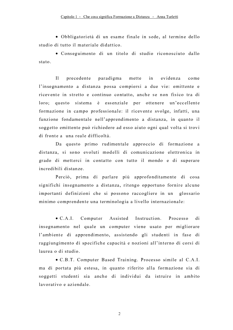 Anteprima della tesi: La formazione a distanza tramite Internet, Pagina 5