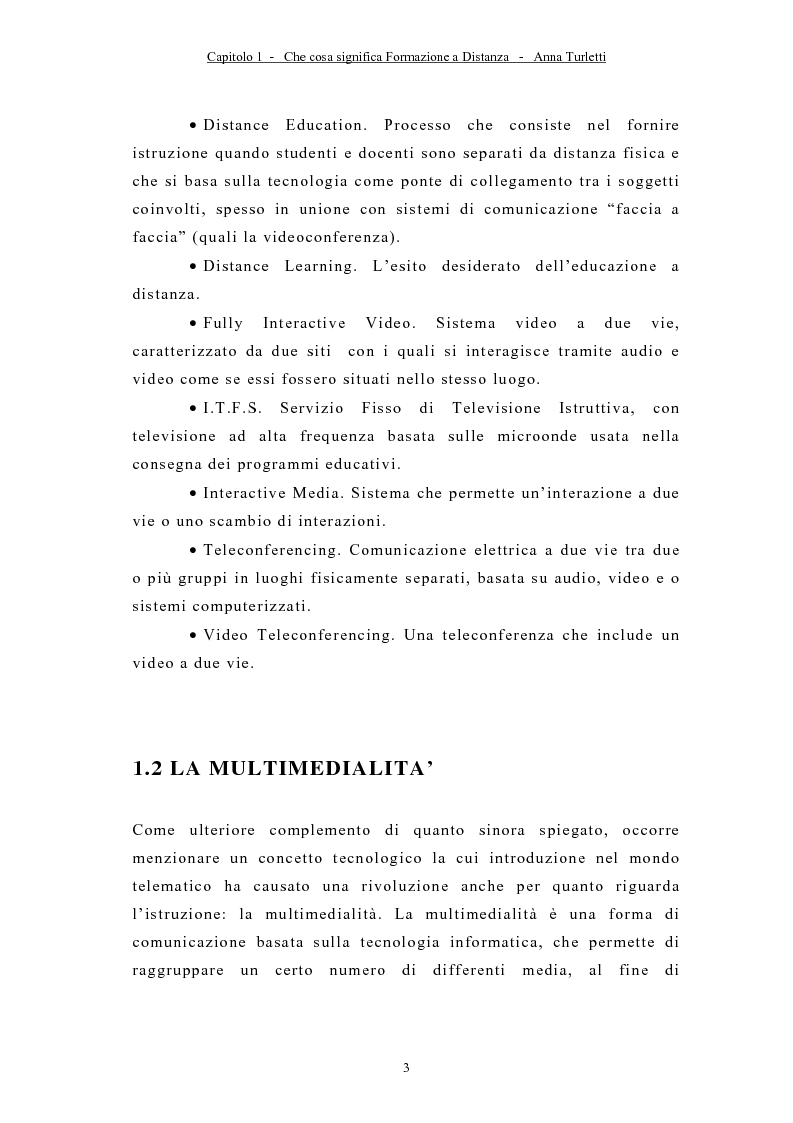 Anteprima della tesi: La formazione a distanza tramite Internet, Pagina 6