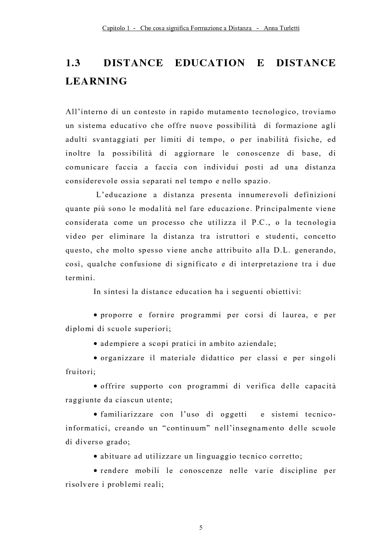 Anteprima della tesi: La formazione a distanza tramite Internet, Pagina 8