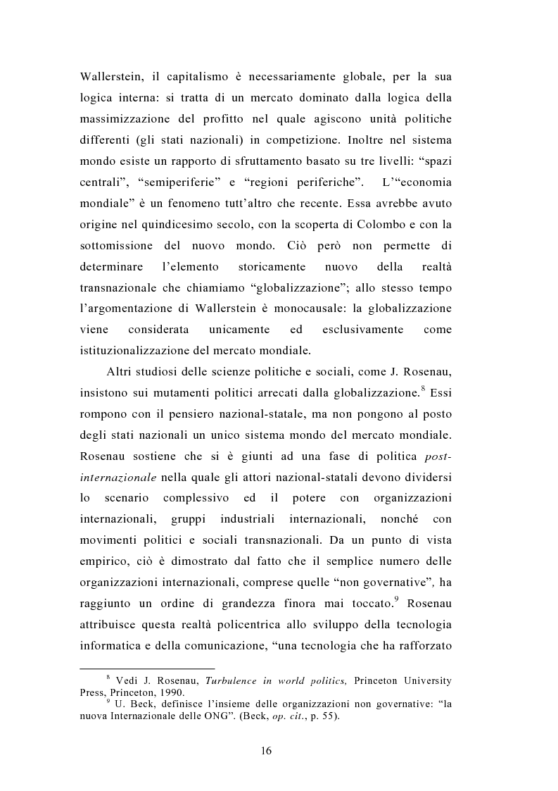 Anteprima della tesi: Il legame locale-globale: le Ong in Italia e nel Regno Unito, Pagina 13