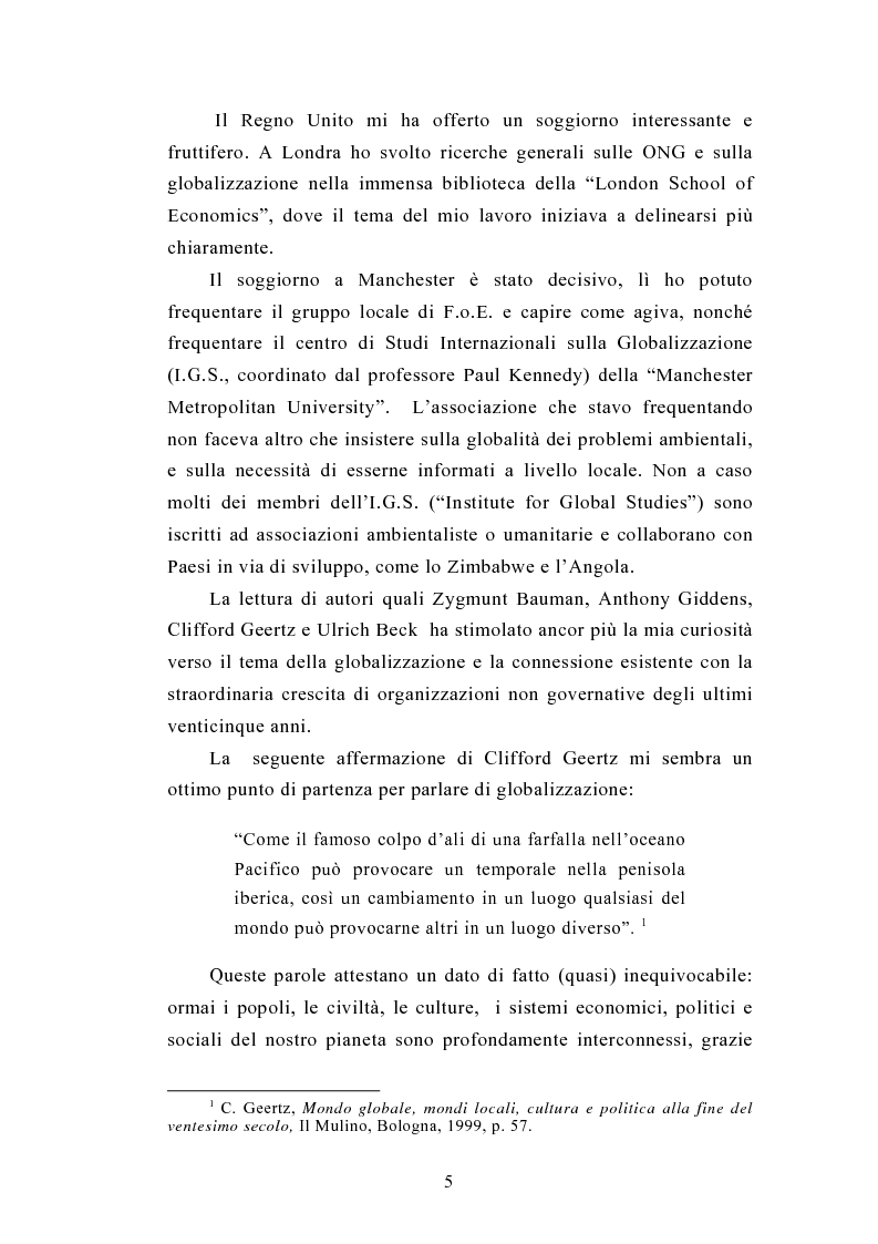 Anteprima della tesi: Il legame locale-globale: le Ong in Italia e nel Regno Unito, Pagina 2