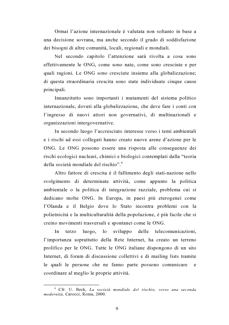 Anteprima della tesi: Il legame locale-globale: le Ong in Italia e nel Regno Unito, Pagina 6