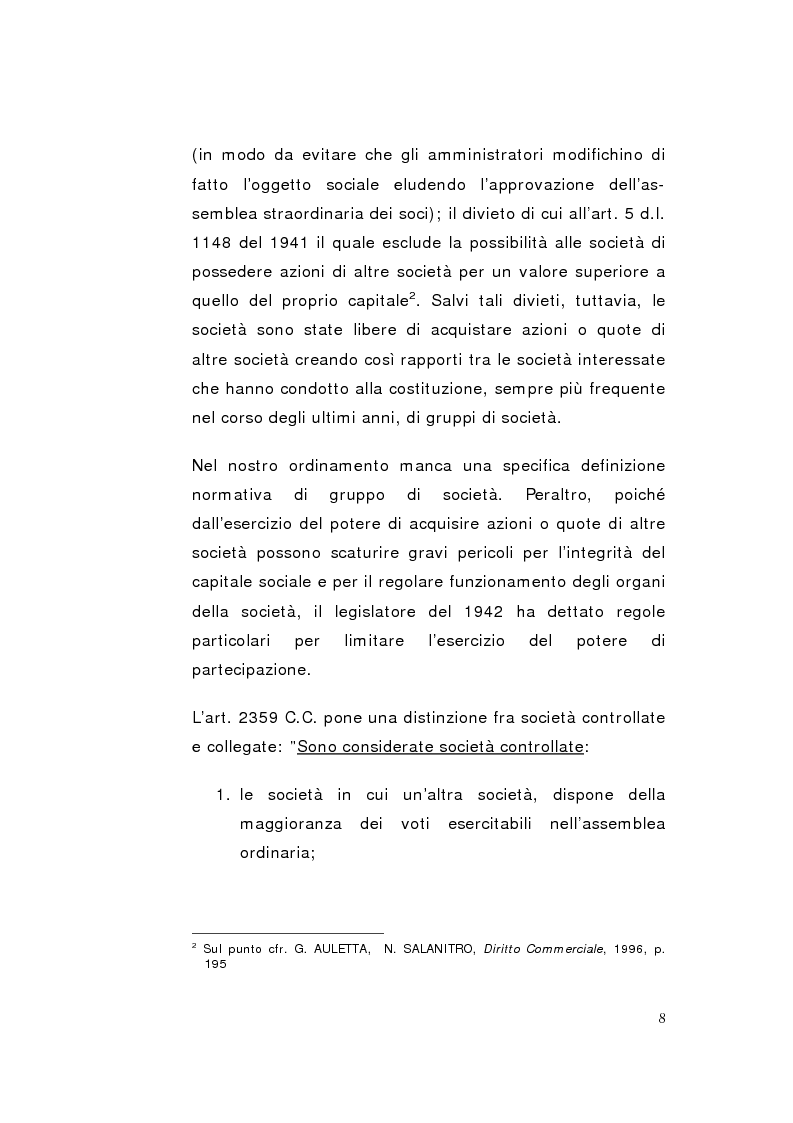 Anteprima della tesi: La direzione unitaria nel settore finanziario nei gruppi di imprese, Pagina 6