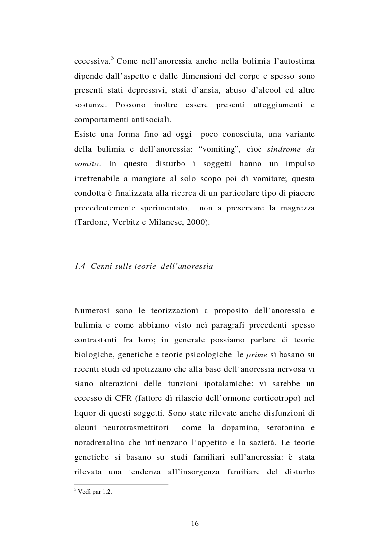 Anteprima della tesi: Pattern di attaccamento e disturbi del comportamento alimentare, Pagina 12