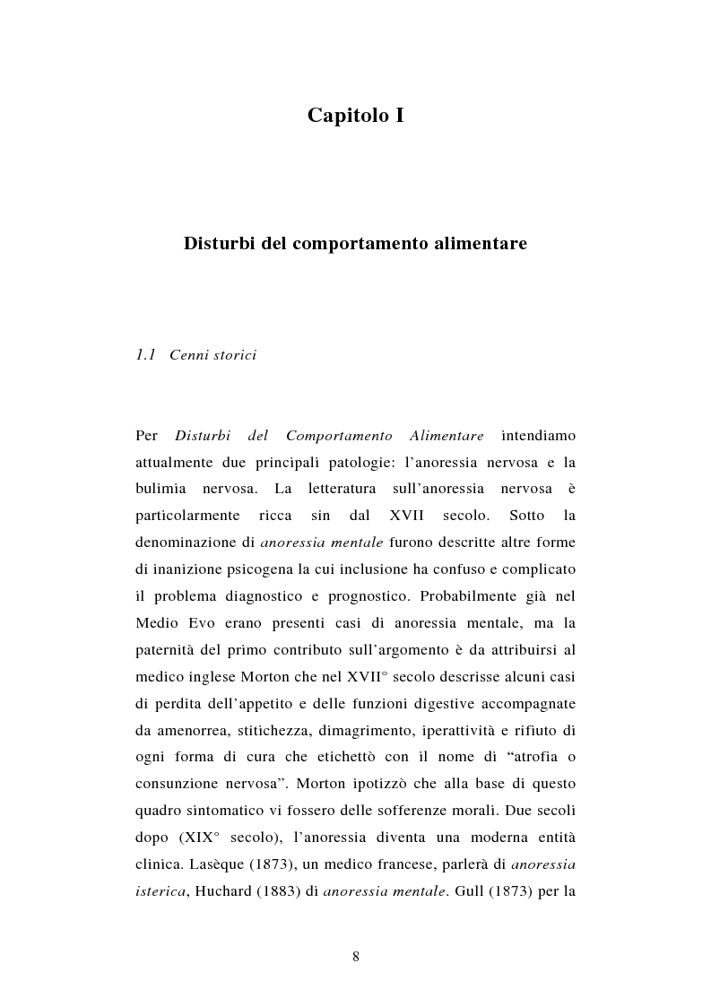 Anteprima della tesi: Pattern di attaccamento e disturbi del comportamento alimentare, Pagina 4