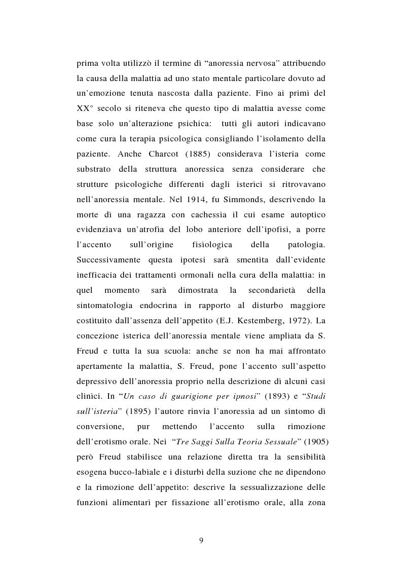 Anteprima della tesi: Pattern di attaccamento e disturbi del comportamento alimentare, Pagina 5