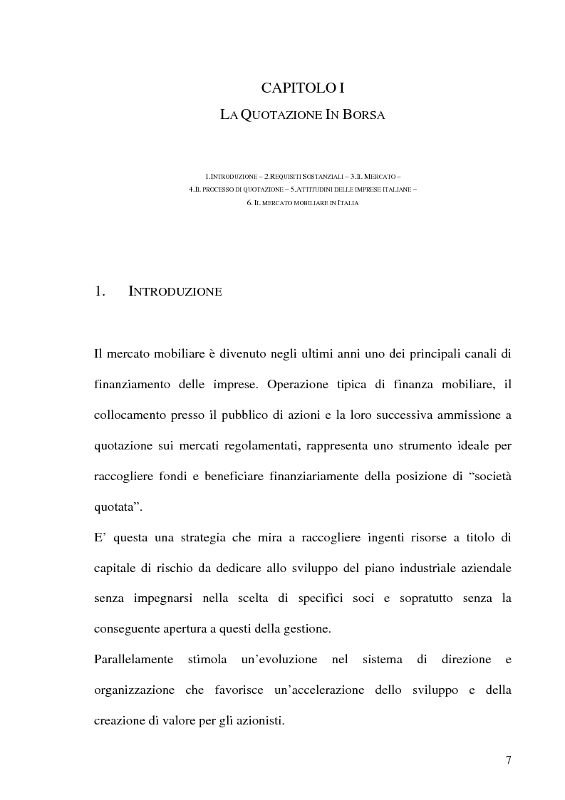 Anteprima della tesi: La Corporate Governance nelle aziende neoquotate - Un'analisi del caso italiano dal 1996 ad oggi, Pagina 4