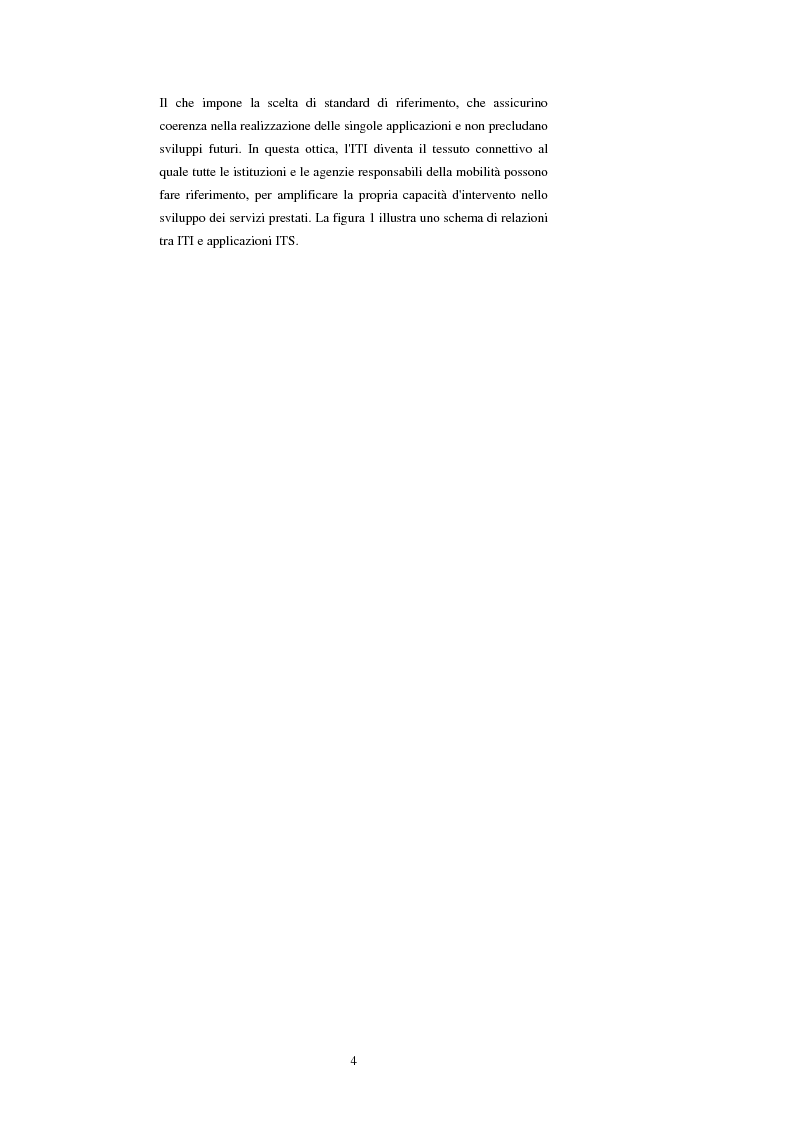 Anteprima della tesi: Sistemi di trasporto intelligenti: tecnologie trasmissive e servizi disponibili, Pagina 4