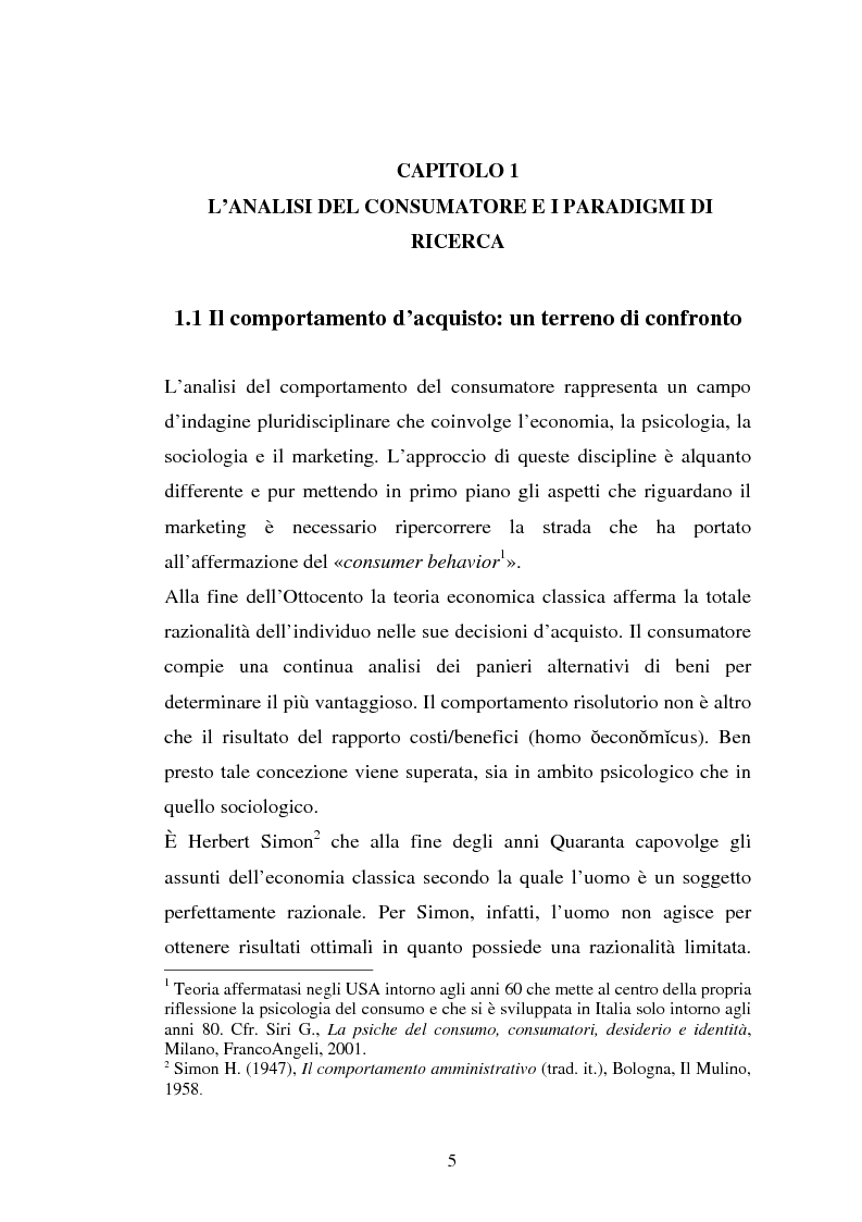 Anteprima della tesi: Comportamento d'acquisto e mondo virtuale: nuovi modelli di business e case studies di e-commerce, Pagina 5