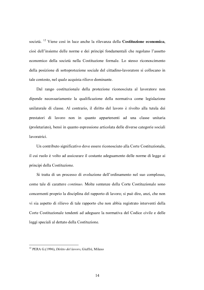 Anteprima della tesi: Il diritto al lavoro: dalla tutela nazionale a quella comunitaria ed internazionale, Pagina 12