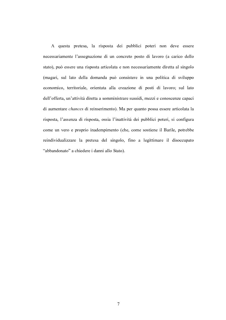 Anteprima della tesi: Il diritto al lavoro: dalla tutela nazionale a quella comunitaria ed internazionale, Pagina 5