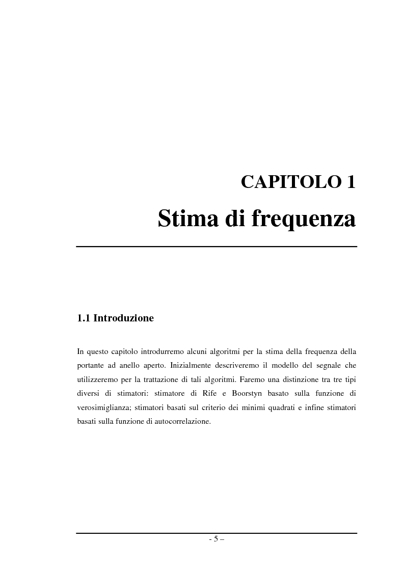 Anteprima della tesi: Algoritmi a risoluzione incrementata per la stima della frequenza di una portante, Pagina 4