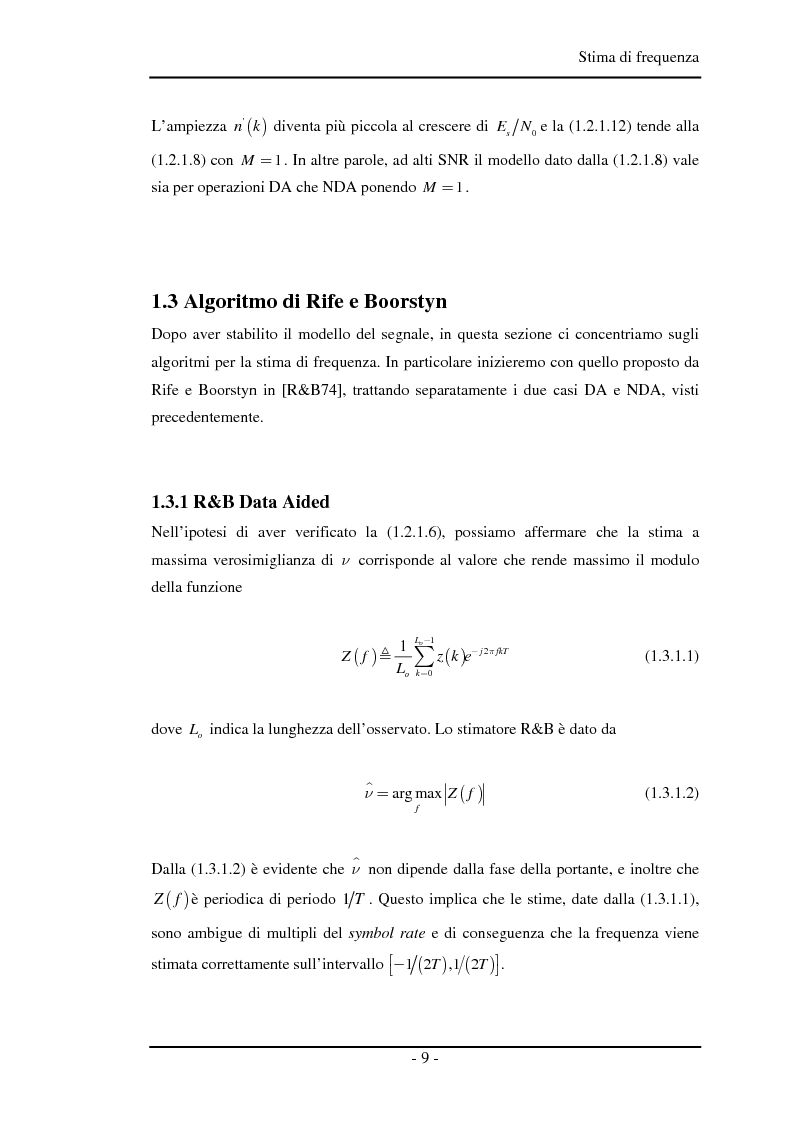 Anteprima della tesi: Algoritmi a risoluzione incrementata per la stima della frequenza di una portante, Pagina 8