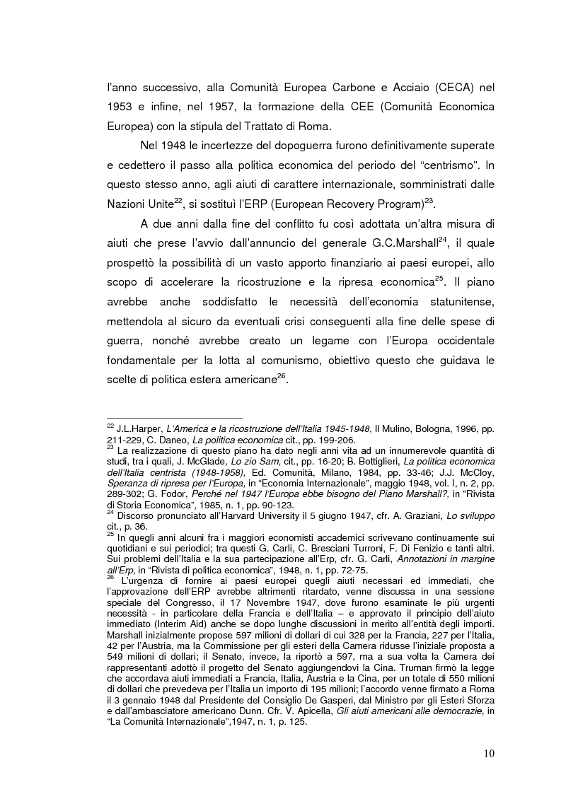 Anteprima della tesi: La Banca Internazionale per la Ricostruzione e lo Sviluppo nella storia dell'intervento straordinario per il Mezzogiorno (1946-1960), Pagina 10