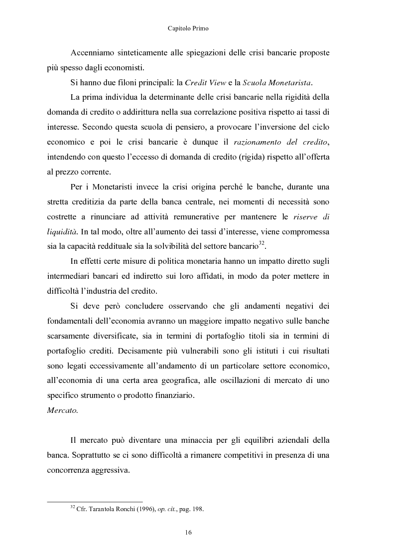 Anteprima della tesi: Le crisi bancarie. Strumenti di analisi, previsione e gestione., Pagina 15