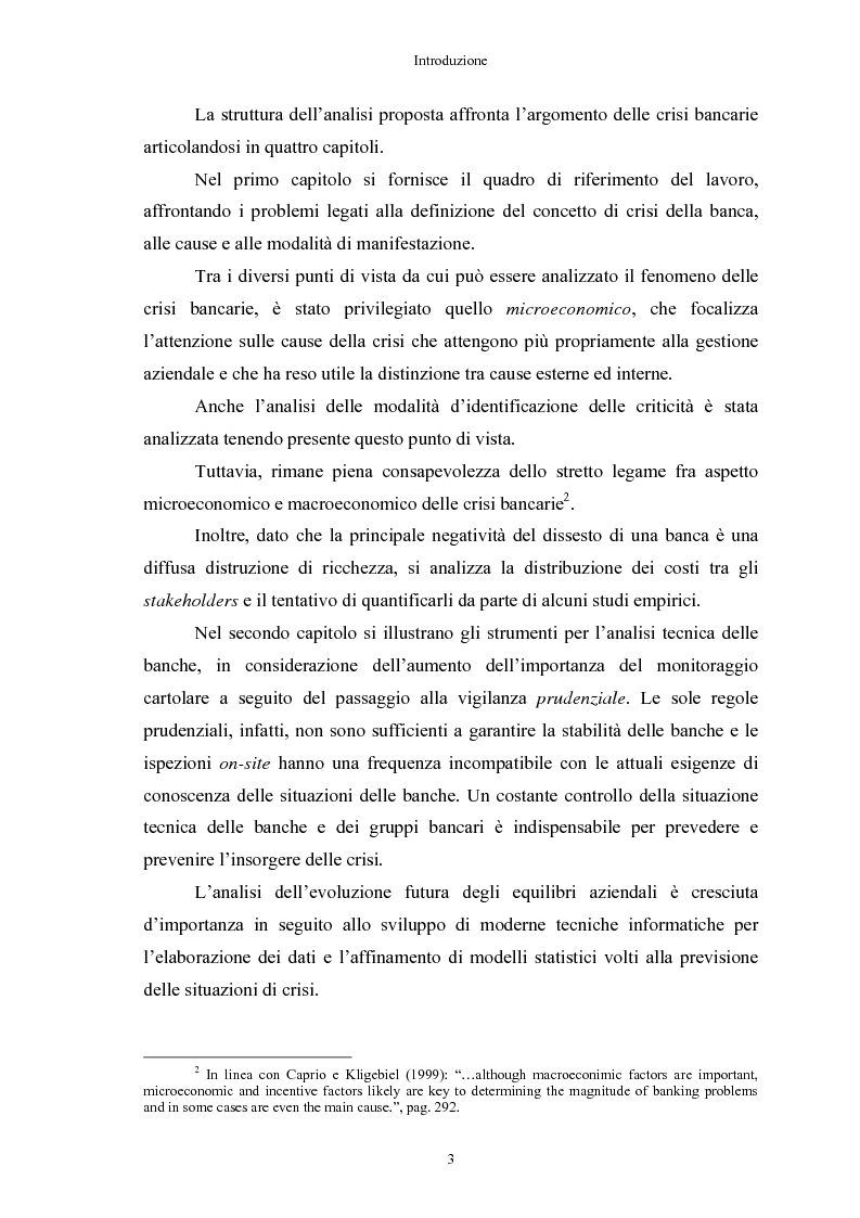 Anteprima della tesi: Le crisi bancarie. Strumenti di analisi, previsione e gestione., Pagina 2