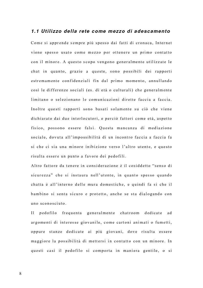 Anteprima della tesi: Costruzione di un'emergenza in rete: siti web e pedofilia, Pagina 3