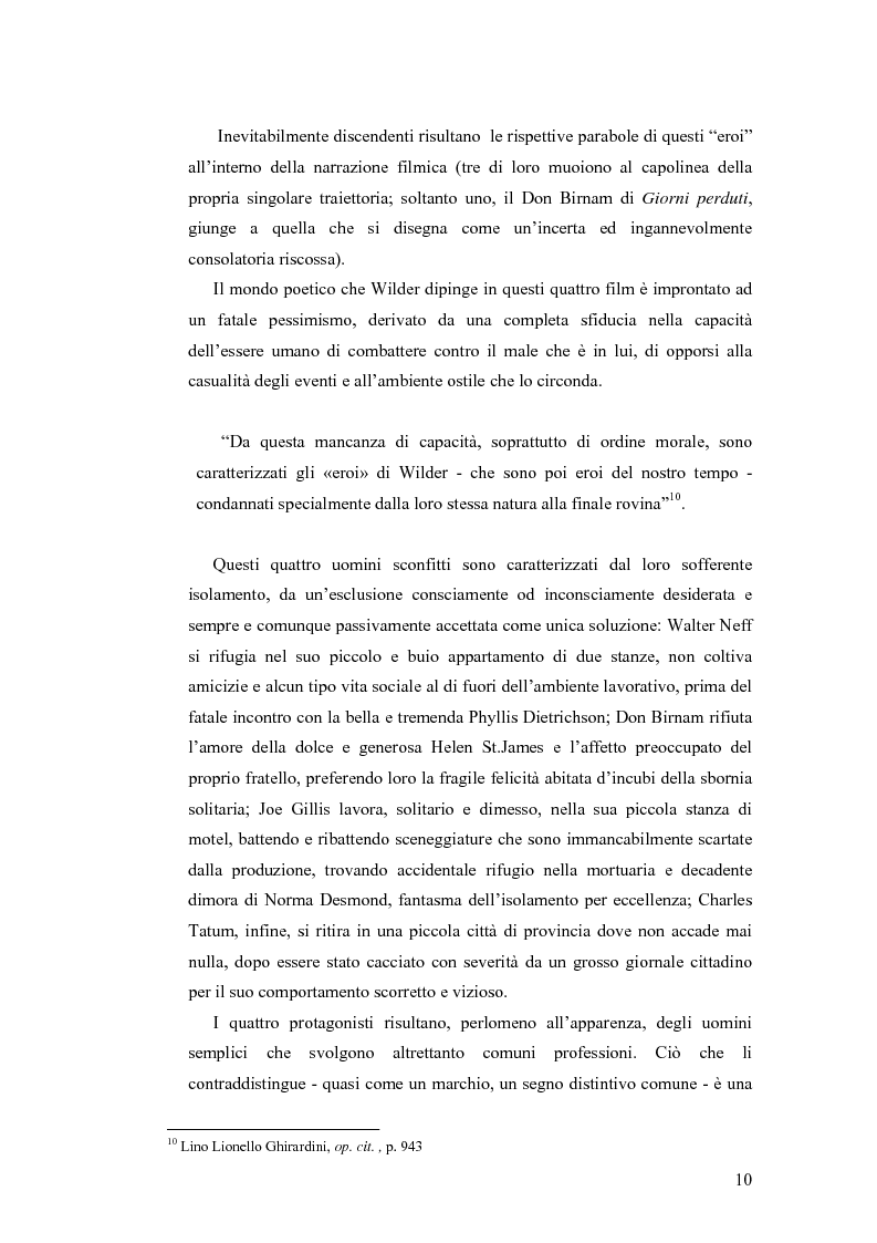 Anteprima della tesi: La tetralogia degli sconfitti: Billy Wilder e la società americana. ''La fiamma del peccato'', ''Giorni perduti'', ''Viale del tramonto'' e ''L'asso nella manica'', Pagina 8