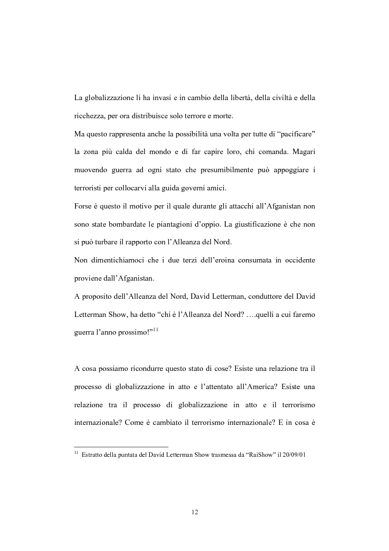 Anteprima della tesi: Globalizzazione del terrorismo e terrorismo della globalizzazione, Pagina 12