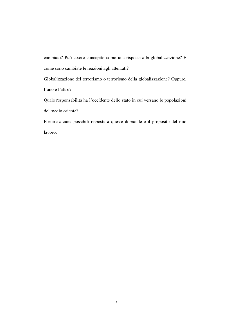 Anteprima della tesi: Globalizzazione del terrorismo e terrorismo della globalizzazione, Pagina 13