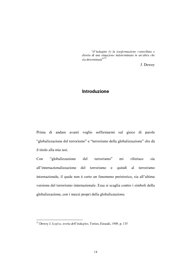 Anteprima della tesi: Globalizzazione del terrorismo e terrorismo della globalizzazione, Pagina 14