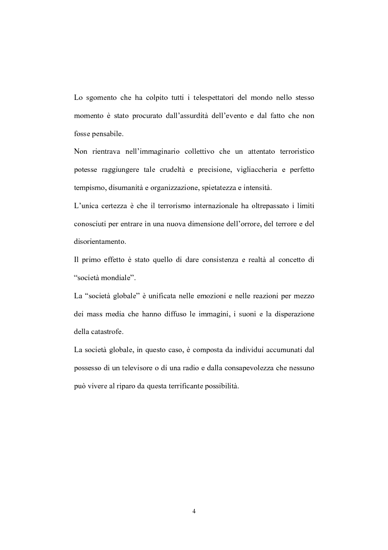 Anteprima della tesi: Globalizzazione del terrorismo e terrorismo della globalizzazione, Pagina 4