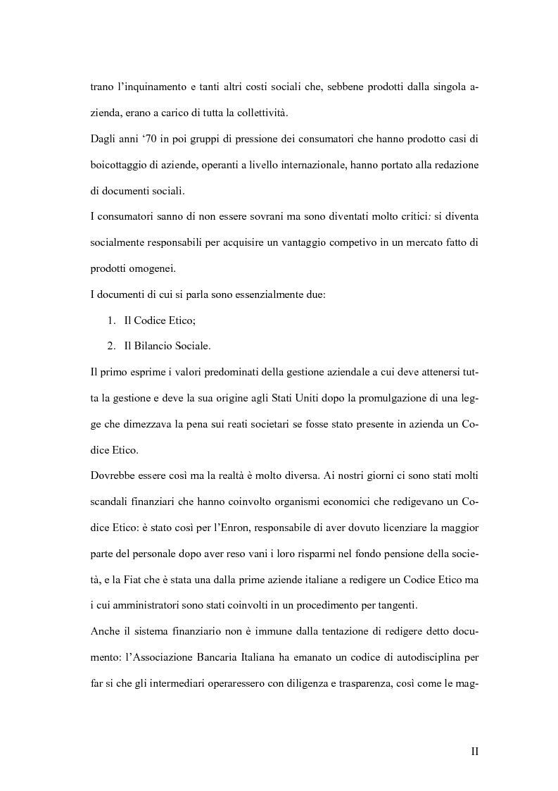 Anteprima della tesi: La responsabilità sociale degli istituti di credito, Pagina 2