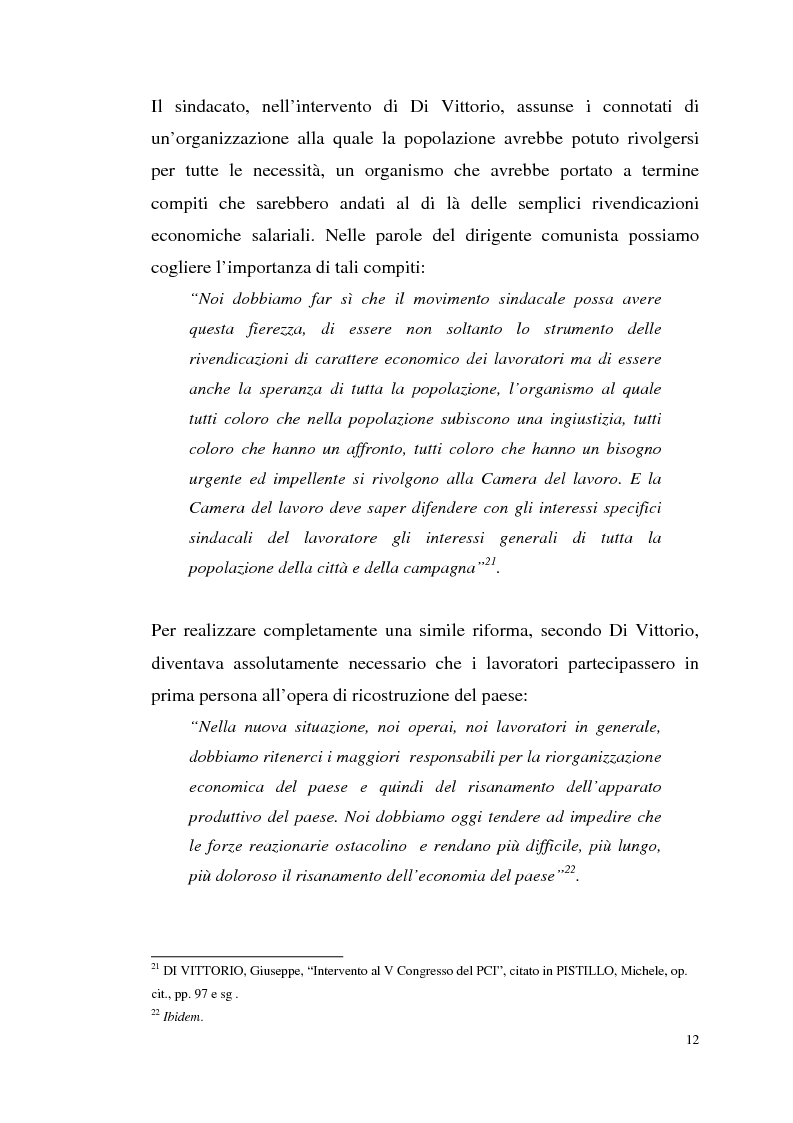 Anteprima della tesi: I rapporti tra il P.C.I. e la C.G.I.L. dalla crisi del 1955 alla svolta degli anni '60, Pagina 15