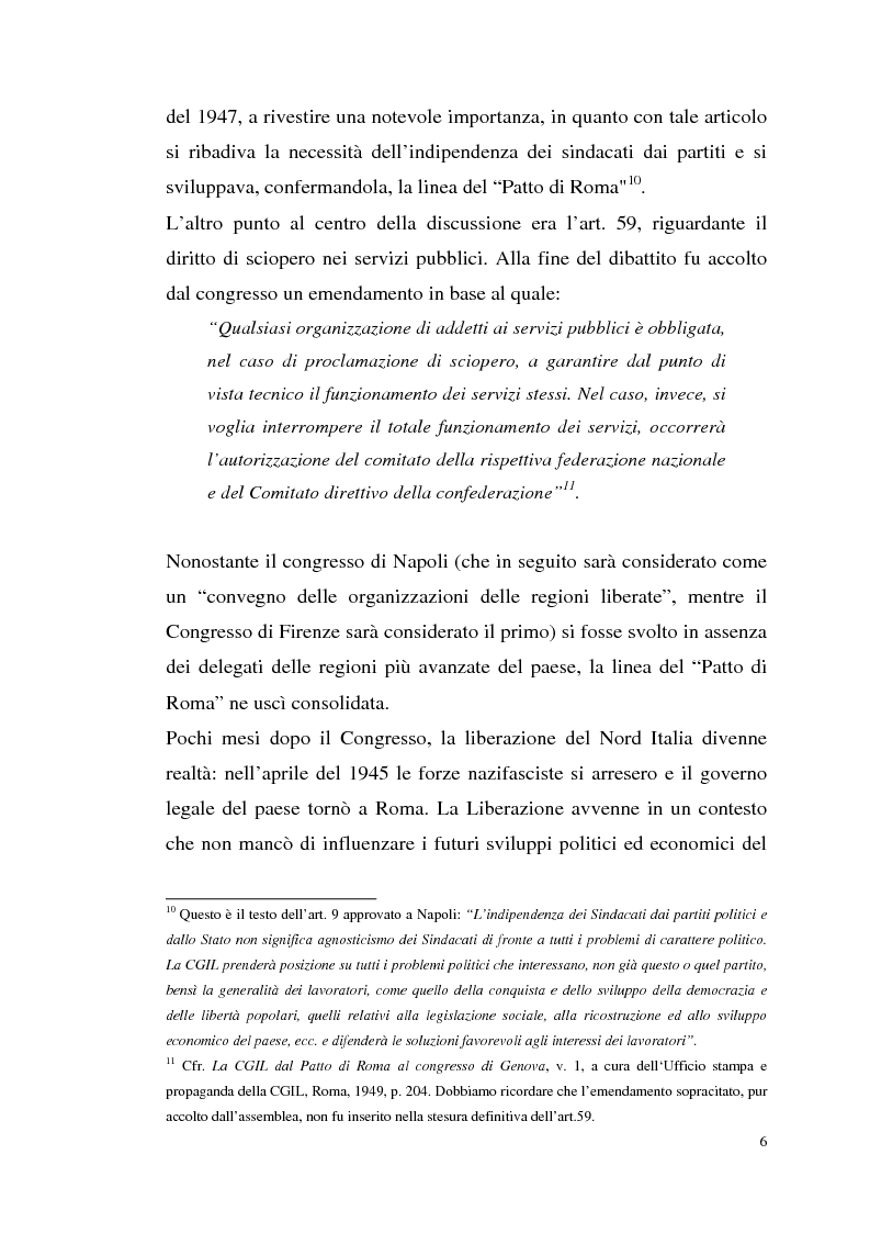 Anteprima della tesi: I rapporti tra il P.C.I. e la C.G.I.L. dalla crisi del 1955 alla svolta degli anni '60, Pagina 9