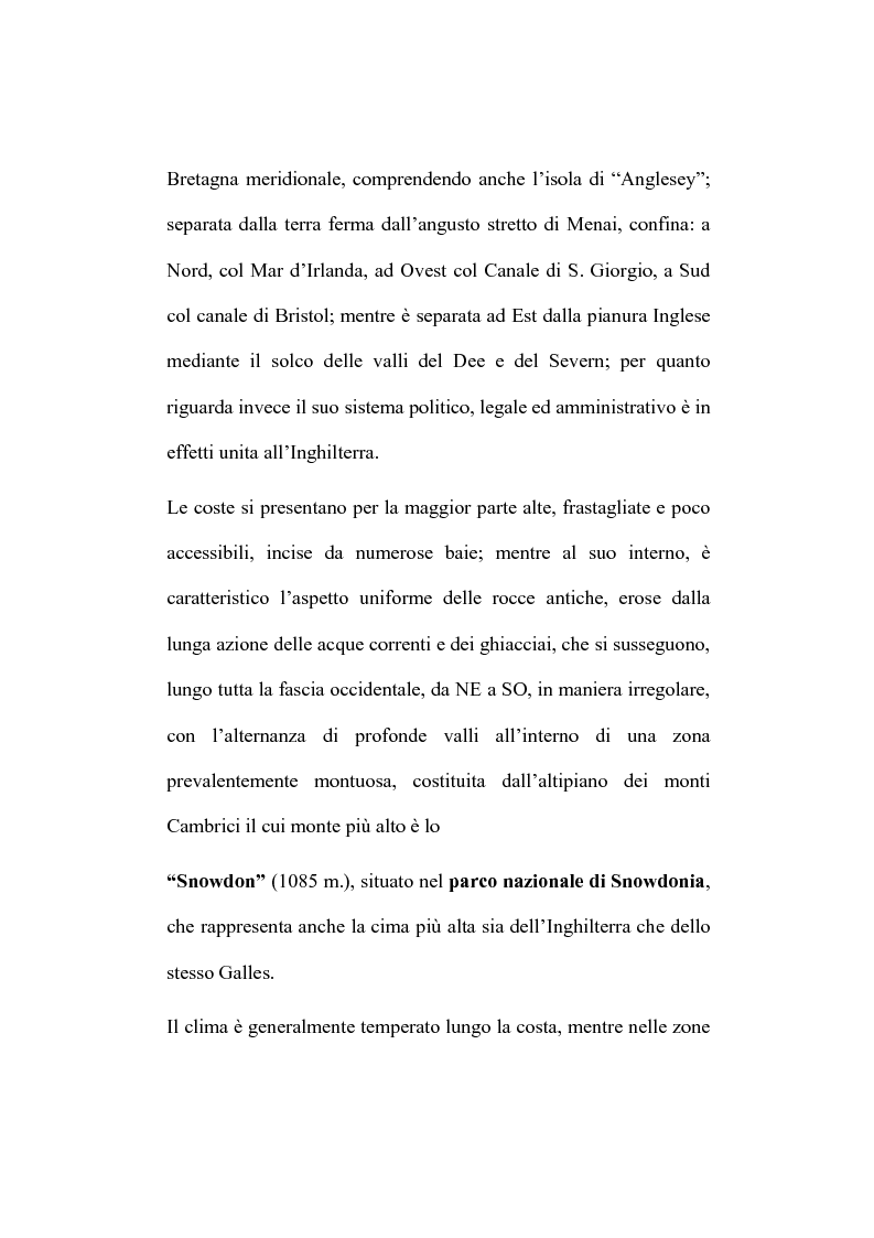 Anteprima della tesi: Galles: regione e territorio, Pagina 9