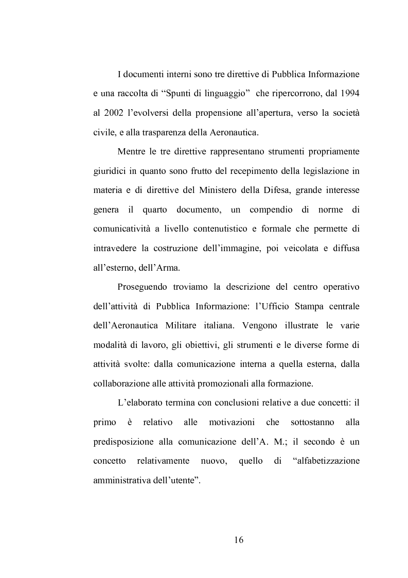 Anteprima della tesi: La comunicazione istituzionale dell'Aeronautica Militare. Uno sguardo dall'alto sulle attività dell'Ufficio Stampa della A. M., Pagina 10