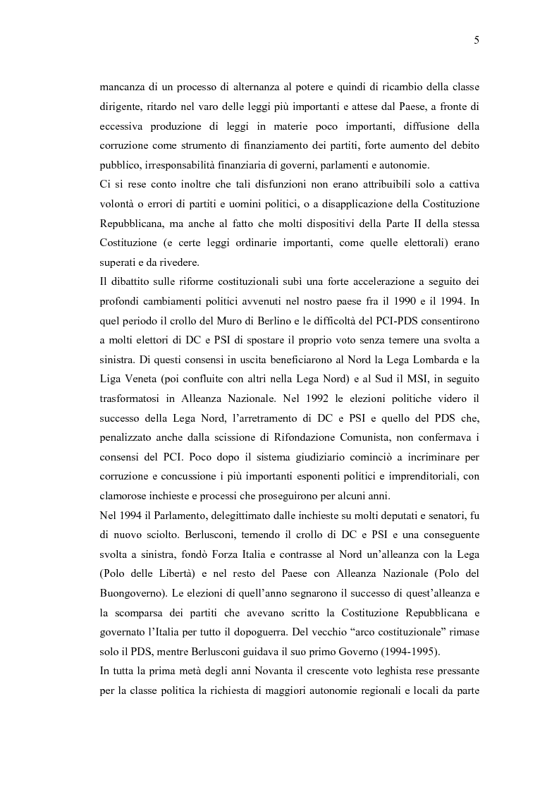 Anteprima della tesi: Verso un'Italia federale. Dalla Riforma del Titolo V al disegno di legge sulla devoluzione., Pagina 2