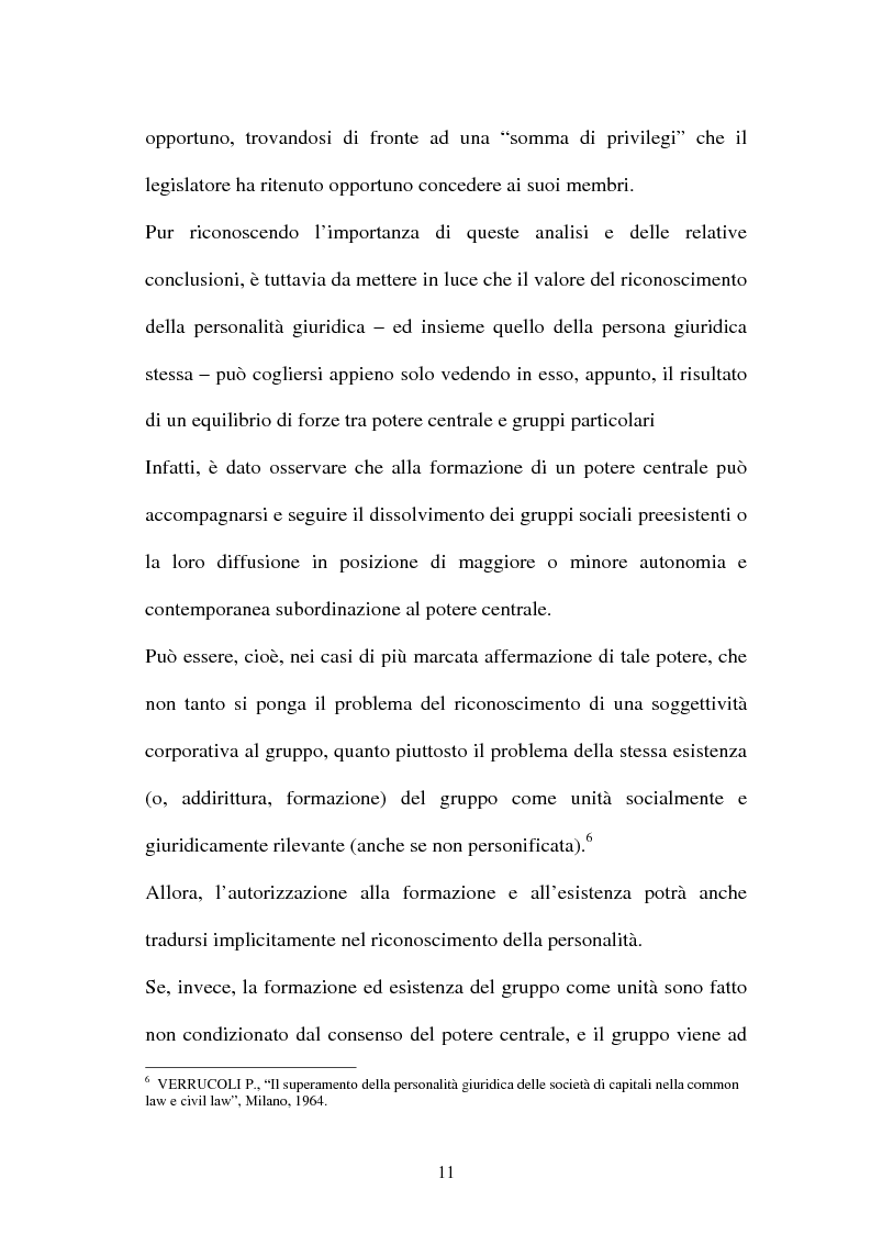 Anteprima della tesi: Personalità e soggettività giuridica. Un caso specifico: ''Le Anstalten''., Pagina 11