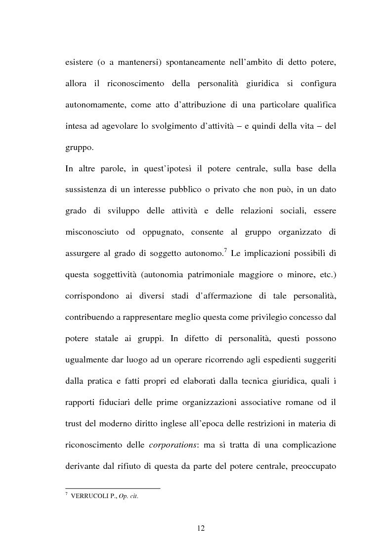 Anteprima della tesi: Personalità e soggettività giuridica. Un caso specifico: ''Le Anstalten''., Pagina 12