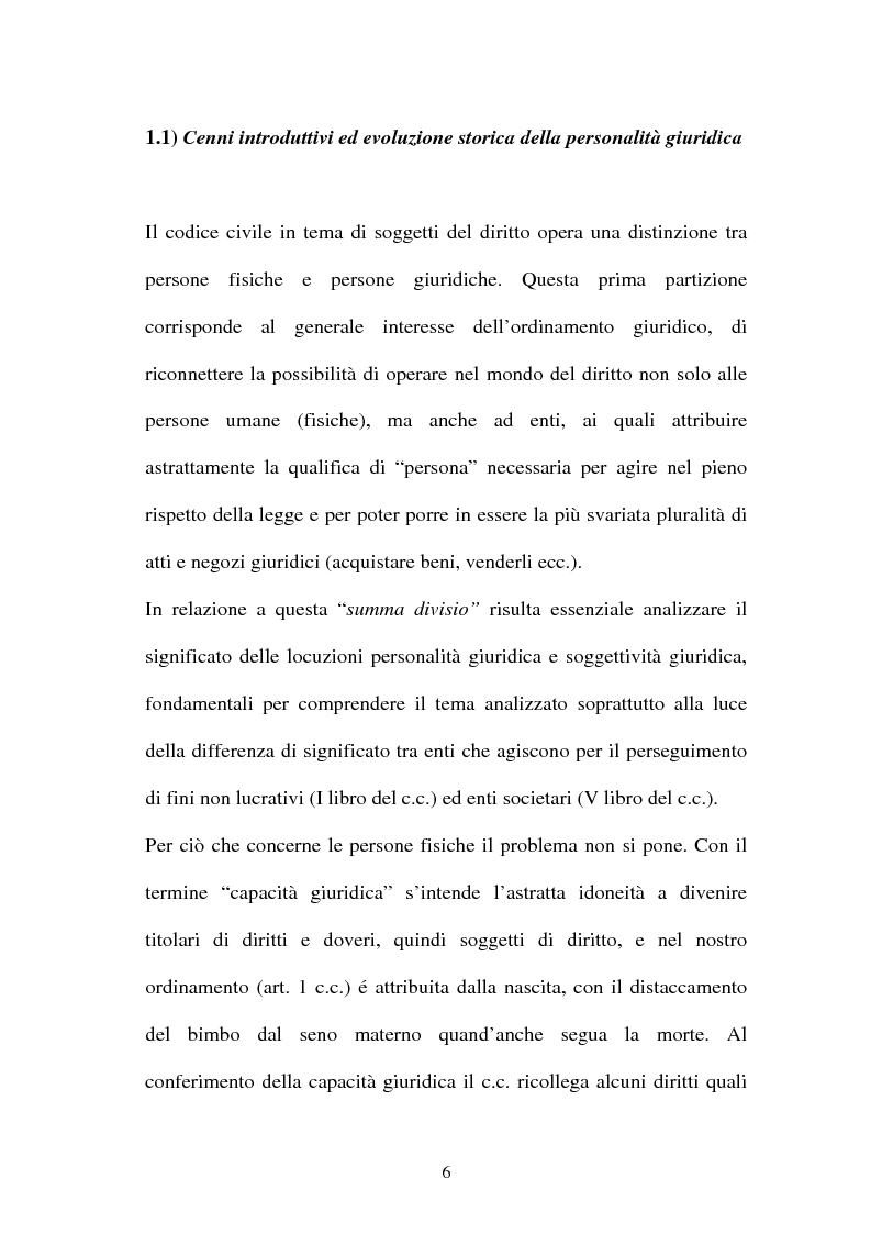 Anteprima della tesi: Personalità e soggettività giuridica. Un caso specifico: ''Le Anstalten''., Pagina 6