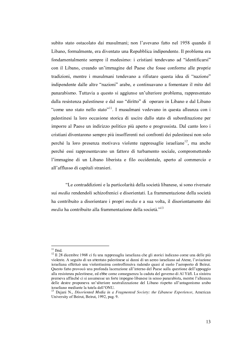 Anteprima della tesi: Cinema: specchio della società. La guerra civile nei film libanesi, Pagina 10