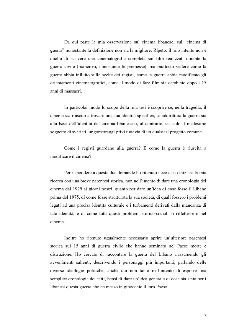Anteprima della tesi: Cinema: specchio della società. La guerra civile nei film libanesi, Pagina 4