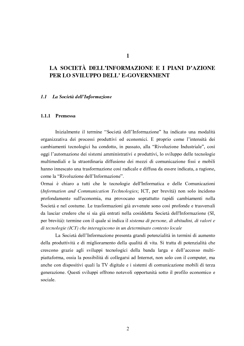Anteprima della tesi: Sviluppo di un'Infrastuttura di e-Government per l'Erogazione di Servizi Web, Pagina 2