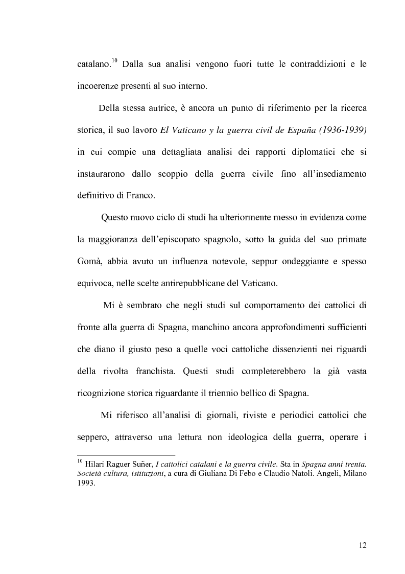 Anteprima della tesi: Aspetti dell'antifascismo cattolico nella guerra civile di Spagna, Pagina 10